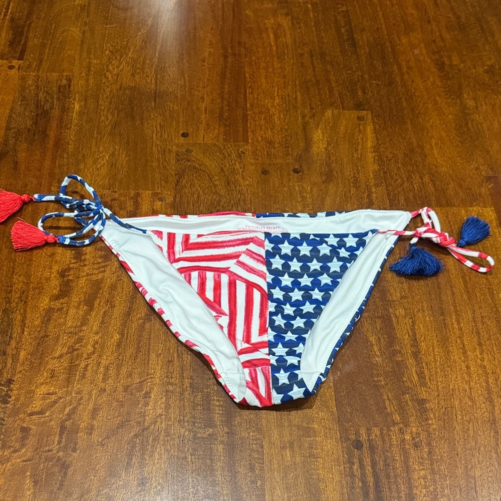 Victorias Secret Sexy Patriotic Bikini Bottom with Tassels